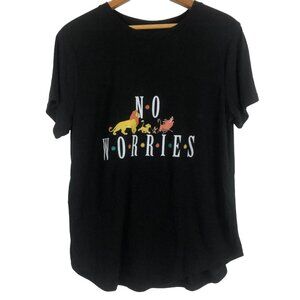 Disney The Lion King No Worries Graphic Tee Sz XL Jrs Black Hakuna Matata